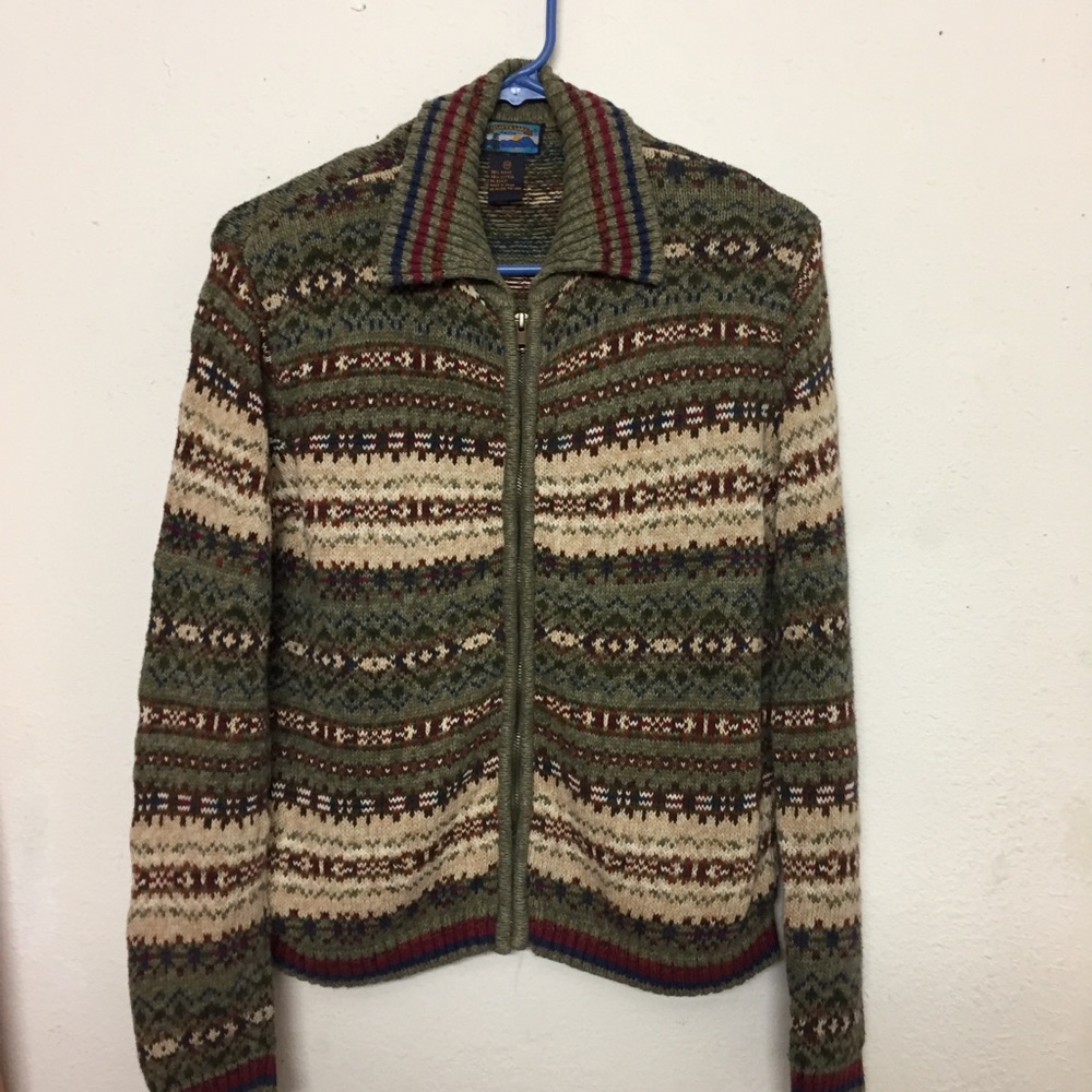 Vintage Shaver Lake Striped Sweater / Cardigan